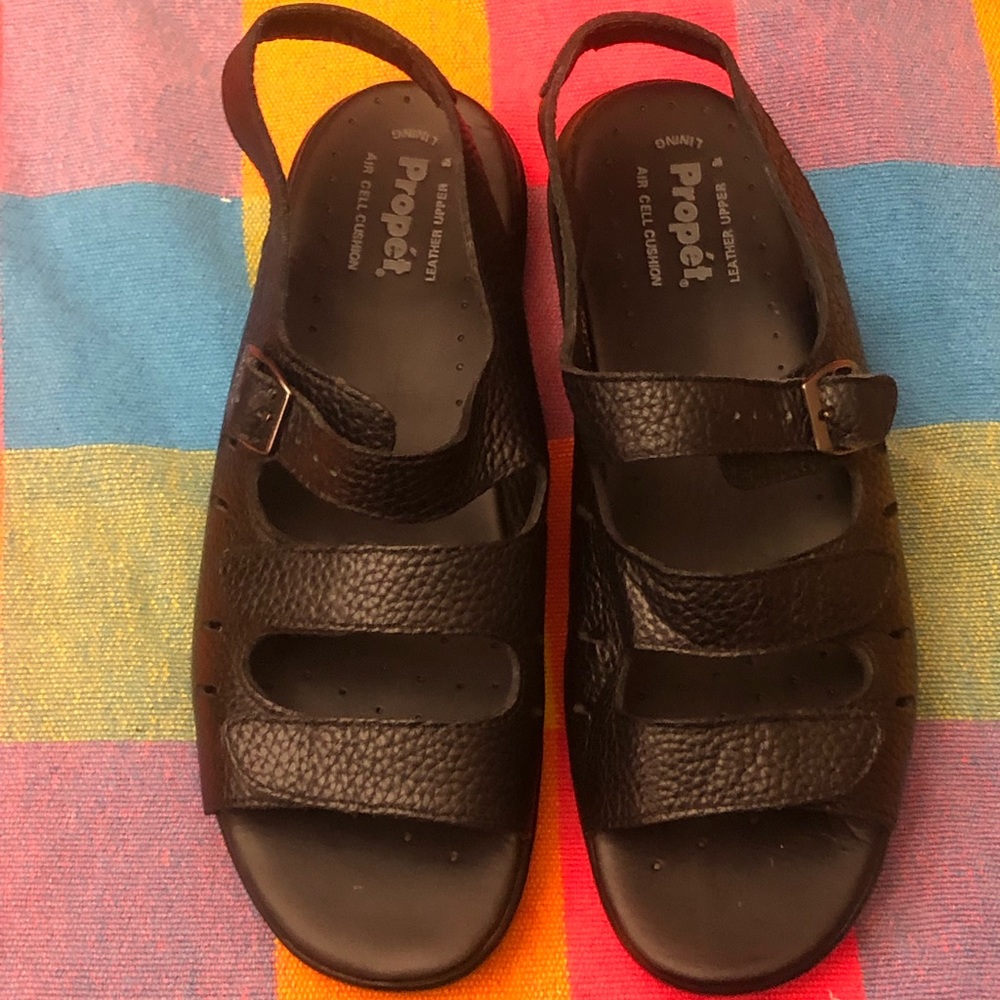 Propet Breeze Walker Black Leather Size 11